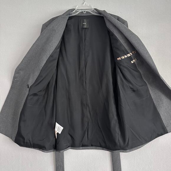 Pinko Emeline Belted Wool Blend Blazer Gray Italy Size 12 US / 48 IT - Picture 8 of 15